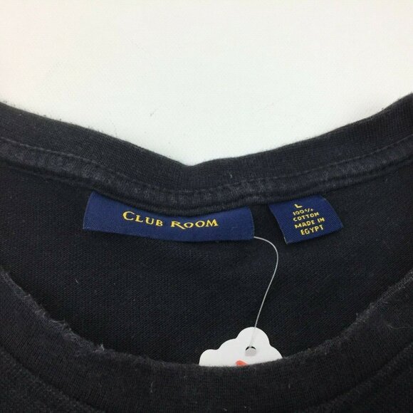 Club Room Mens Black Cotton Crewneck T-Shirt Size Large - Picture 4 of 6
